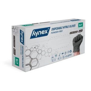 Hynex Extra Strong Nitrile PF Black 5,0gr PPE – 100/box – S